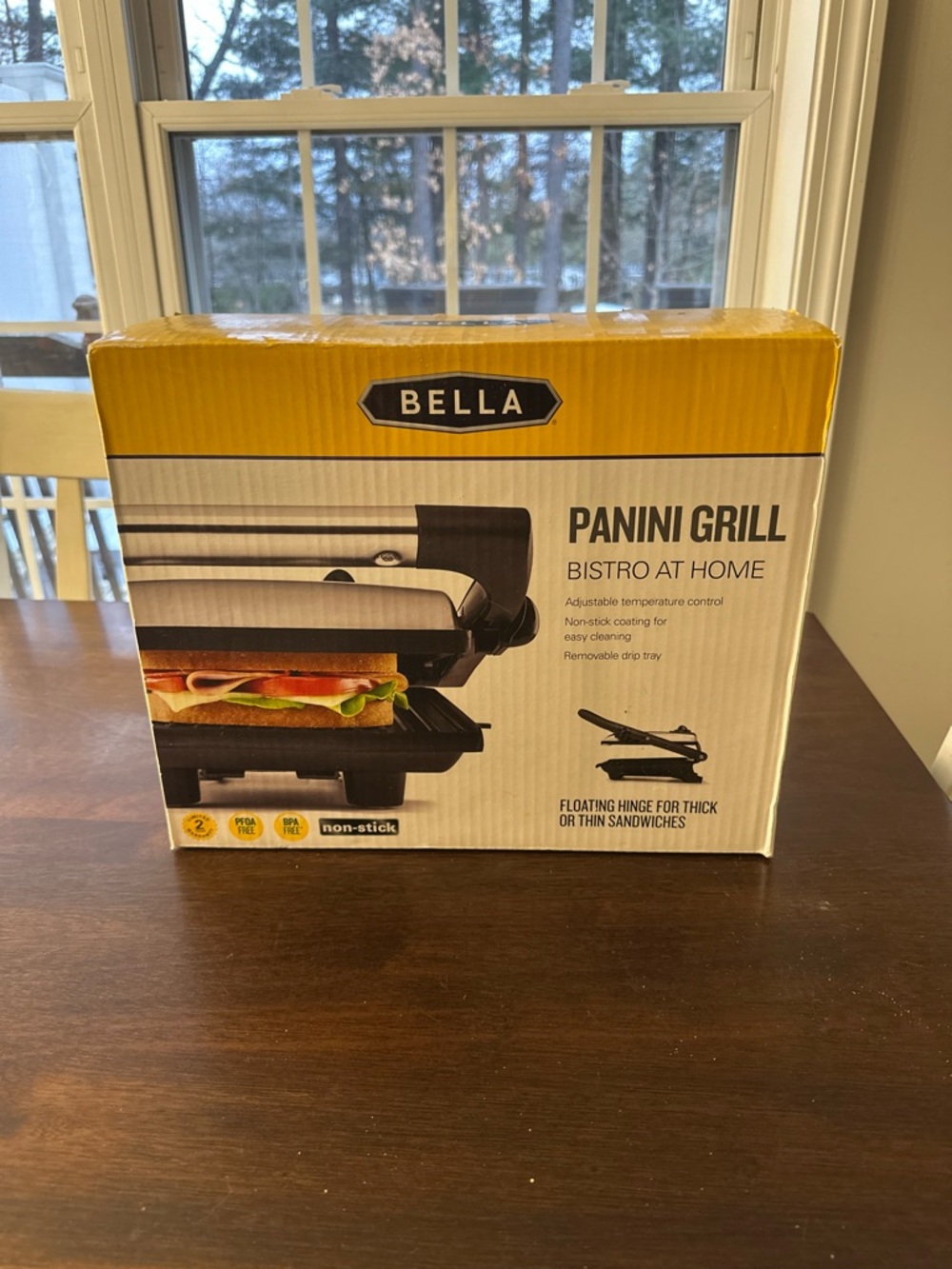 BELLA Panini Grill - Yellow/White Box